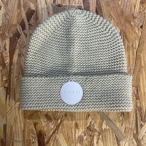 Shutout Cream Knit Beanie